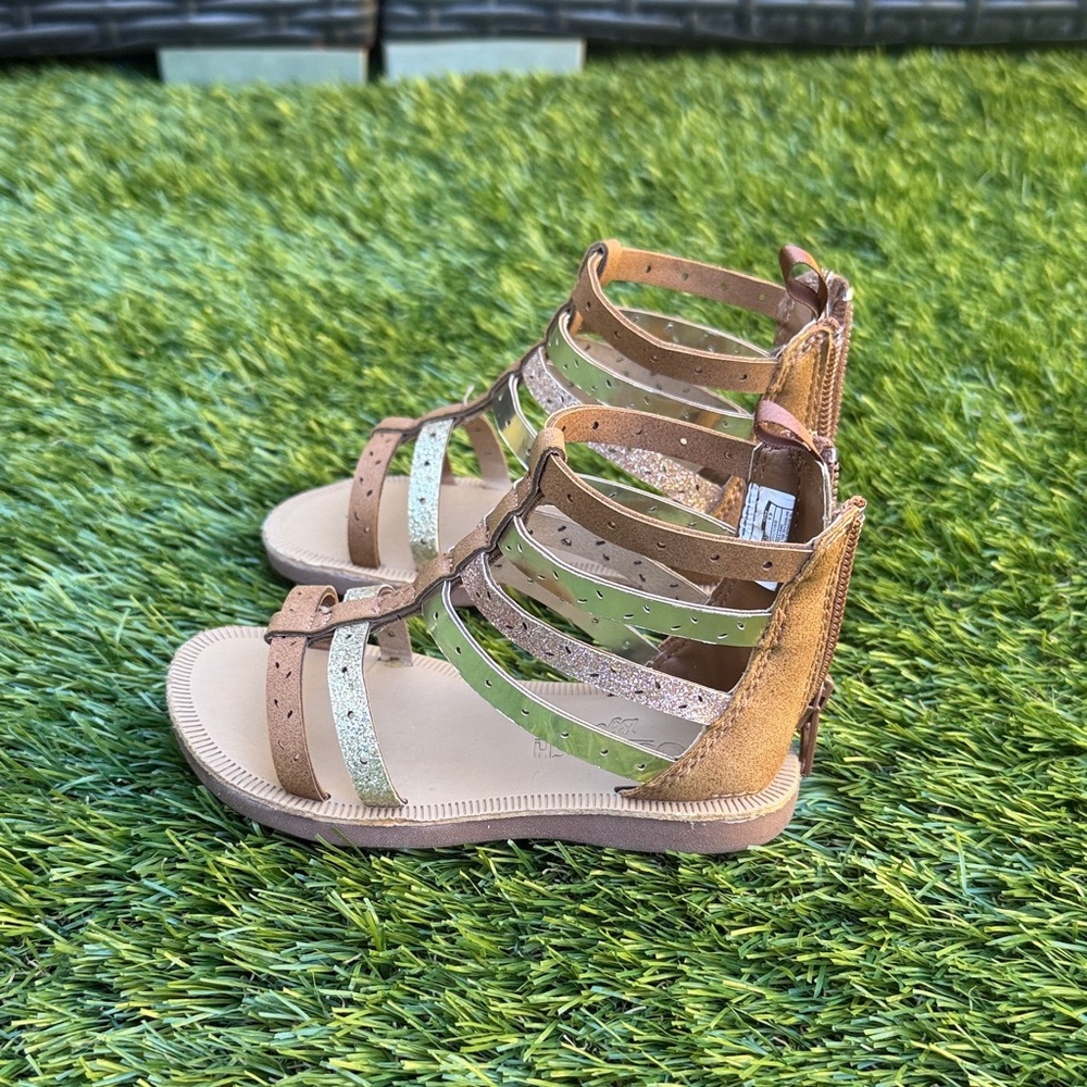 Oshkosh Stylish Brown and gold toddler Sandals